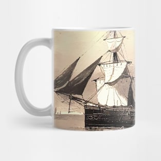 beautiful lonely boat Mug